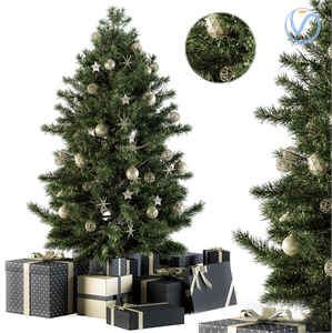 Modern Christmas Tree Ornament Ornament 3d model